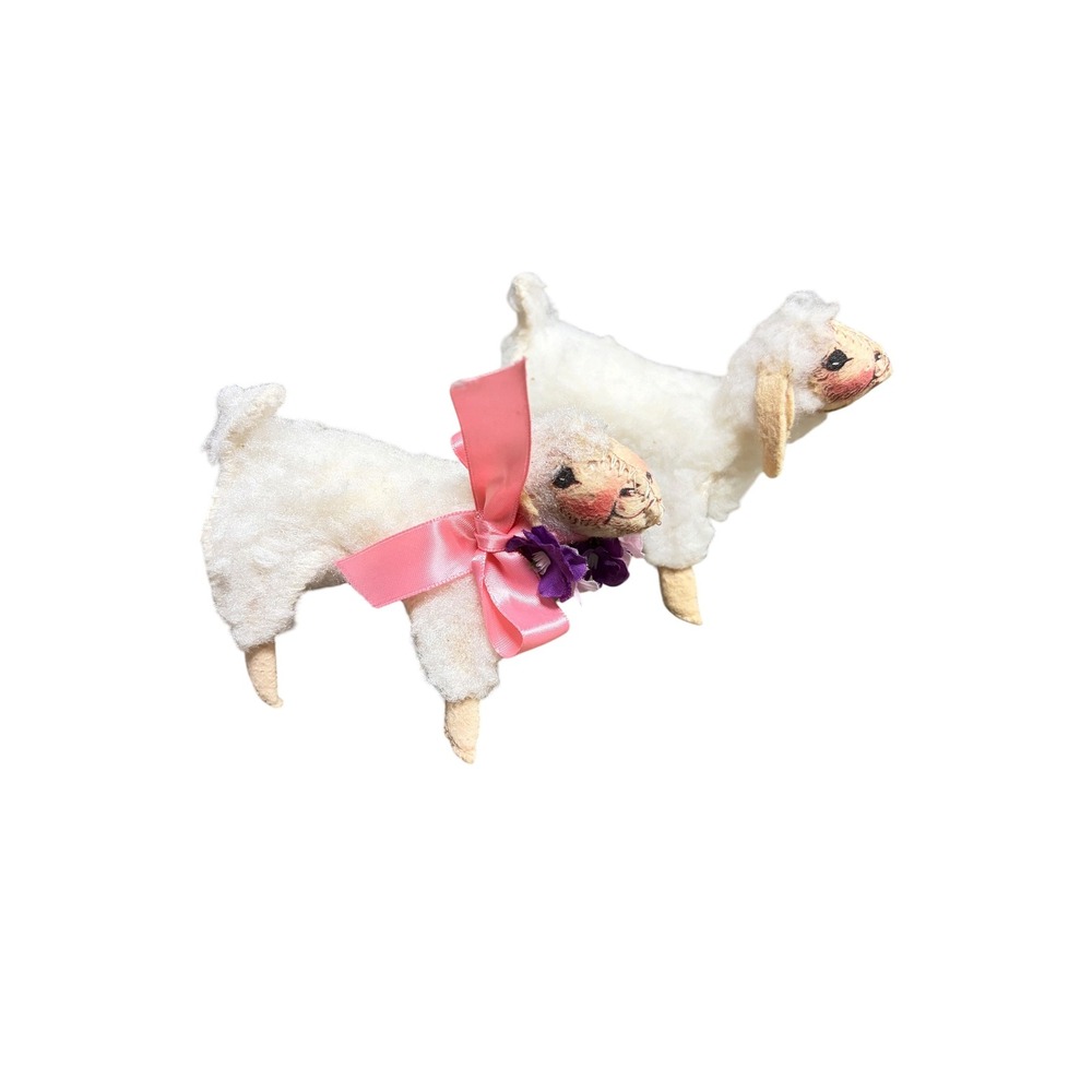 Annalee Mobilitee Lamb Sheep Doll w/Spring Flowers #1726 & Friend